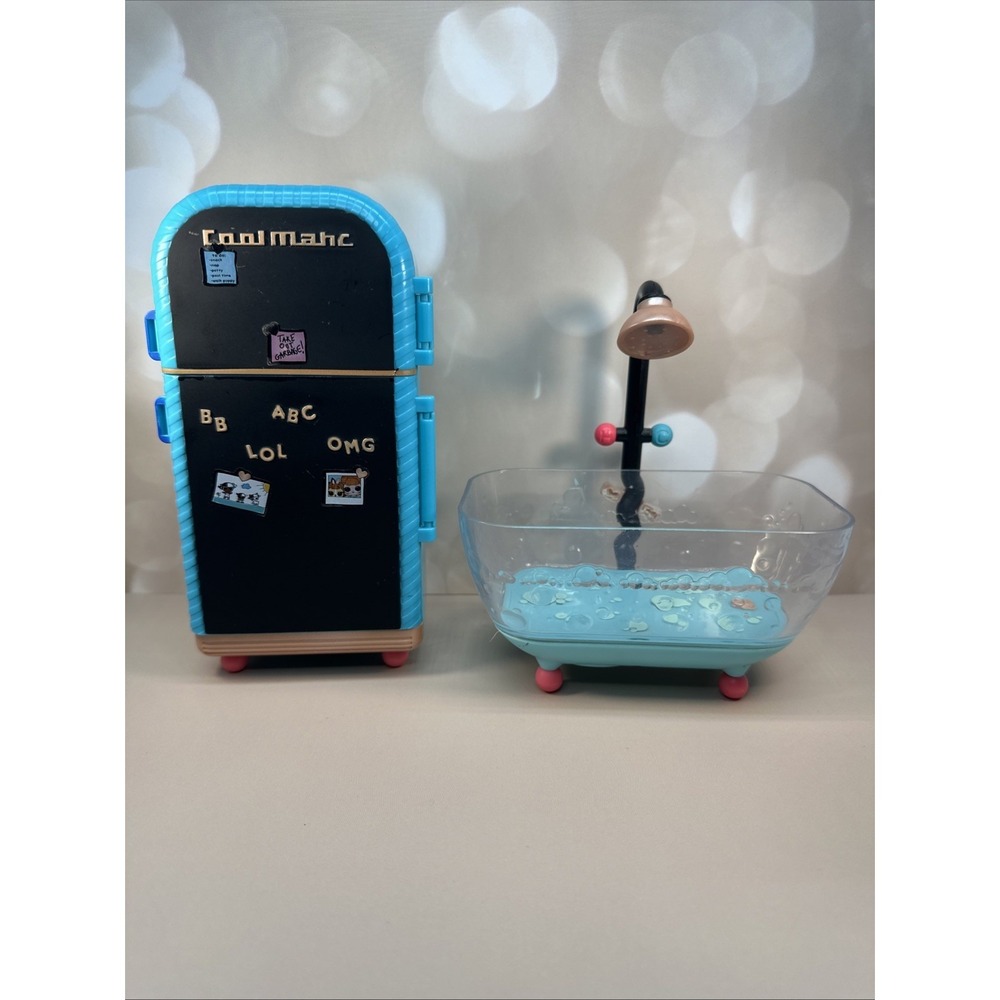 LOL Surprise OMG Doll House Replacement Part Furniture Refrigerator & Shower/Tub